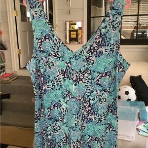 Lilly Pulitzer Double V Gigli Tank Top SzM NWOT